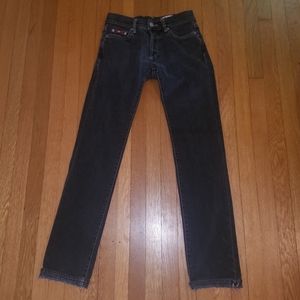 GAS black jeans.  Button fly. Faded.